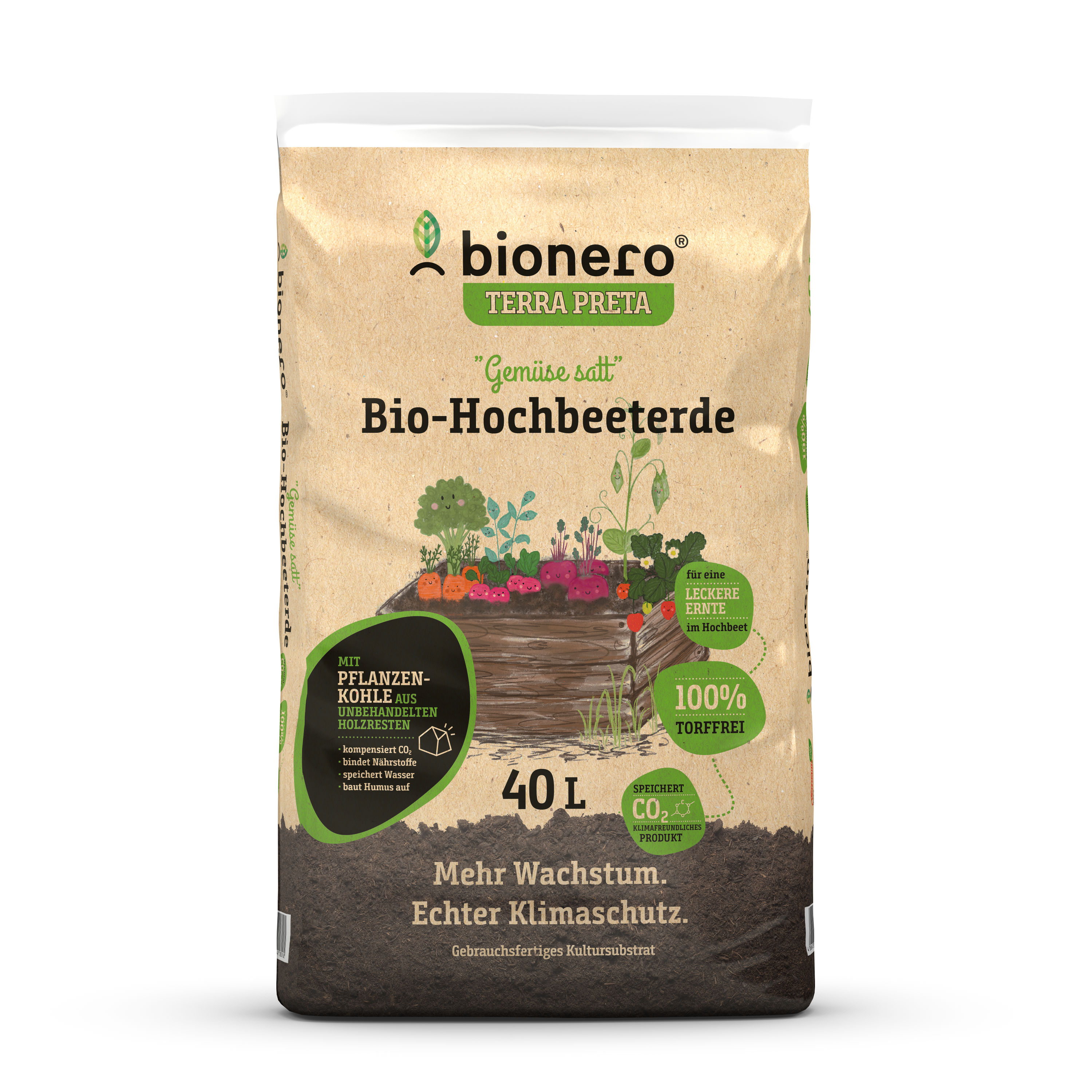 bionero Bio-Hochbeeterde Kübelerde Terra Preta