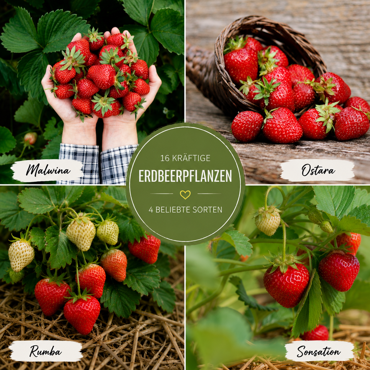 Erdbeer-Set 16 Stück